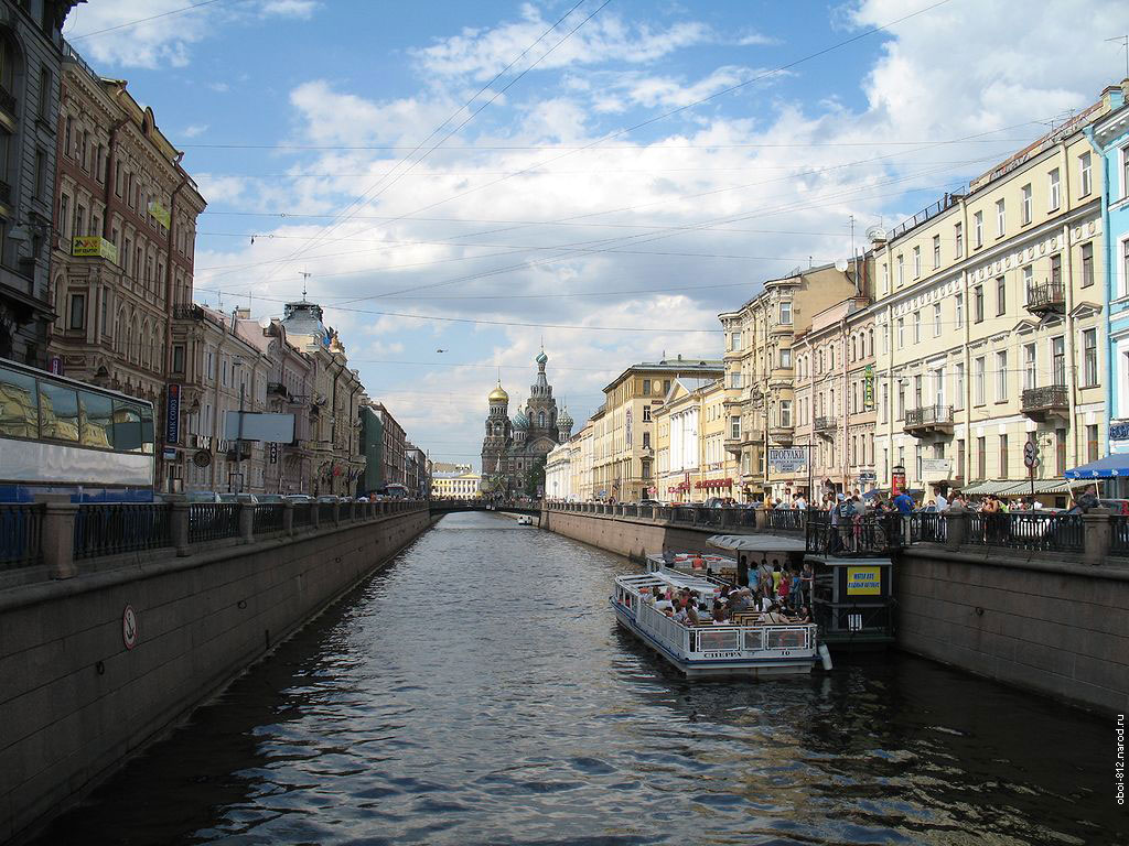 Канал Грибоедова, вид на Спас на Крови с Казанского моста