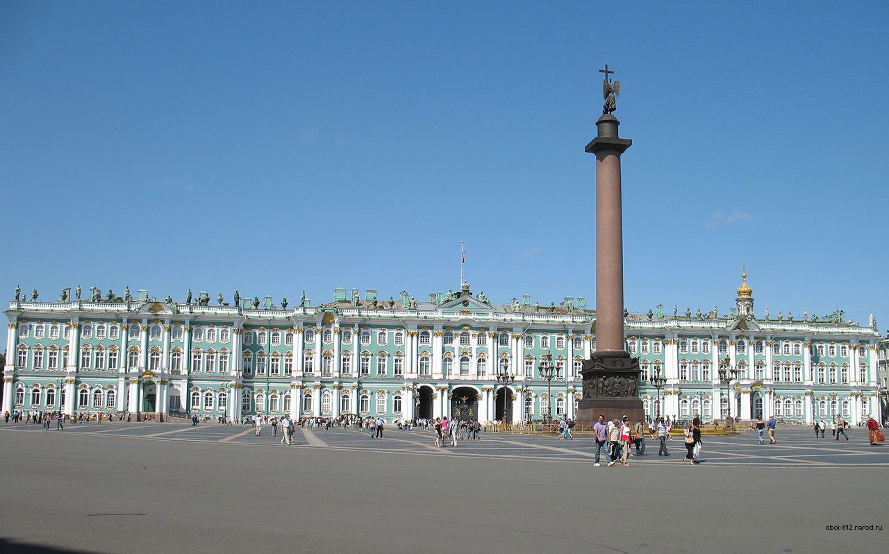 Зимний дворец, Дворцовая площадь, Александровская колонна, Санкт-Петербург